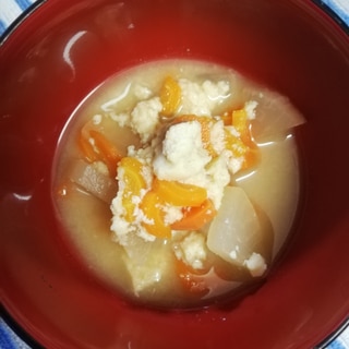 簡単♪高野豆腐の味噌けんちん汁